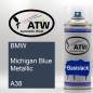 Preview: BMW, Michigan Blue Metallic, A38: 400ml Sprühdose, von ATW Autoteile West.